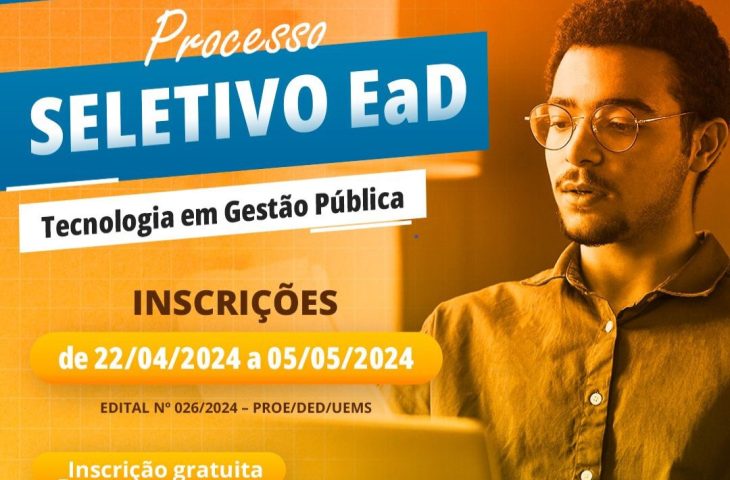 Guaicurus News - Seguem abertas até domingo as inscrições para graduação em Tecnologia em Gestão Pública