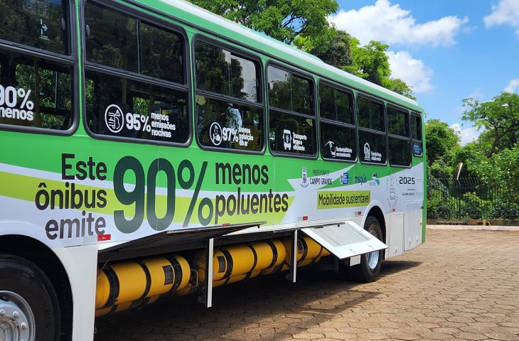 Guaicurus News - Ônibus movido 100% a GNV começa a ser testado em MS